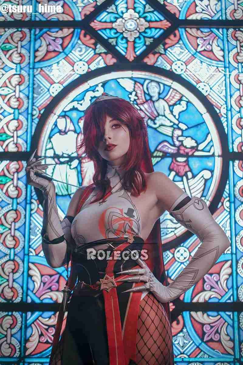 Game Genshin Impact Rosari Rosari Ein Cheongsam-Cosplay-Kostüm 